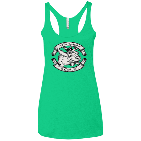 T-Shirts Envy / X-Small IM FEELING LUCKY Women's Triblend Racerback Tank