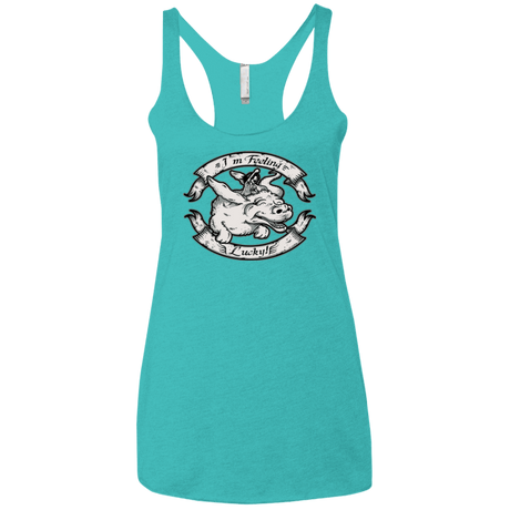 T-Shirts Tahiti Blue / X-Small IM FEELING LUCKY Women's Triblend Racerback Tank