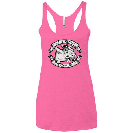 T-Shirts Vintage Pink / X-Small IM FEELING LUCKY Women's Triblend Racerback Tank