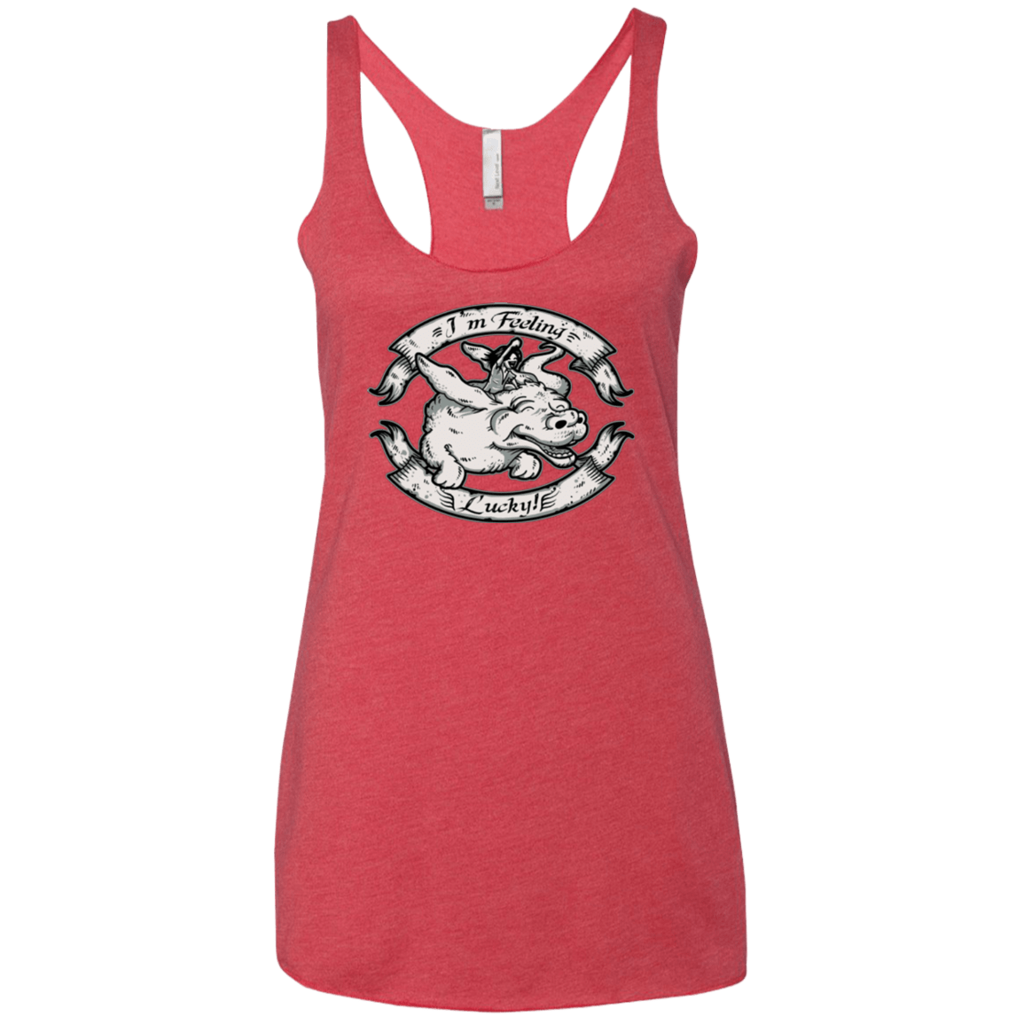 T-Shirts Vintage Red / X-Small IM FEELING LUCKY Women's Triblend Racerback Tank