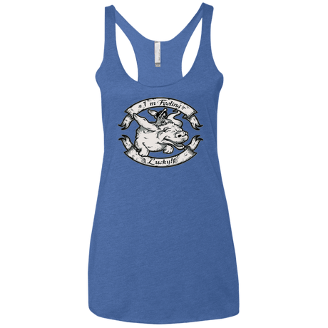 T-Shirts Vintage Royal / X-Small IM FEELING LUCKY Women's Triblend Racerback Tank