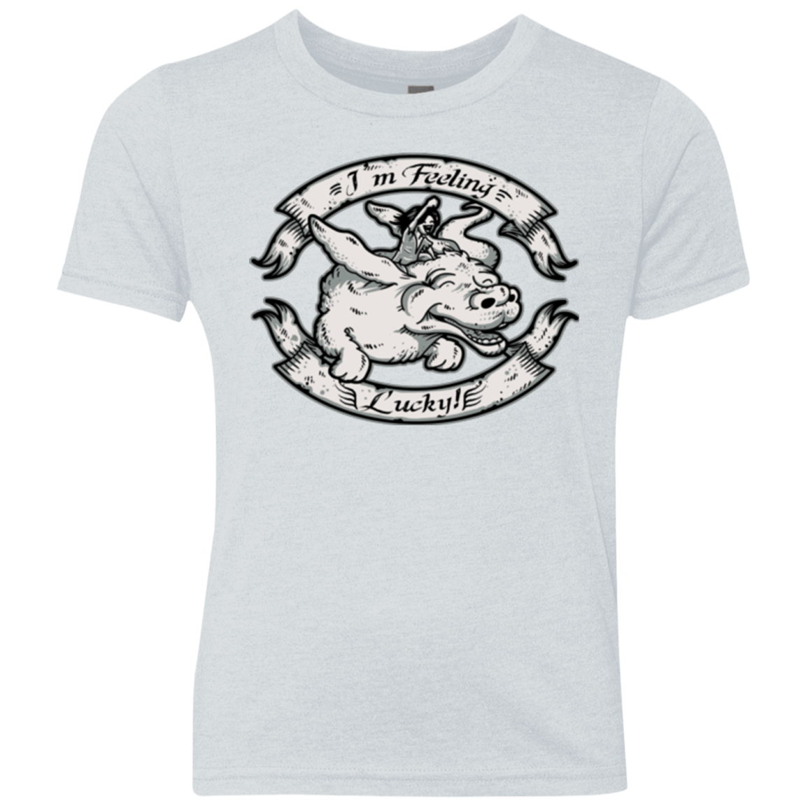 T-Shirts Heather White / YXS IM FEELING LUCKY Youth Triblend T-Shirt