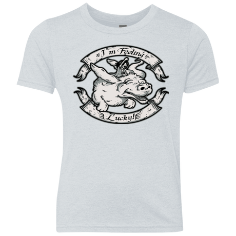 T-Shirts Heather White / YXS IM FEELING LUCKY Youth Triblend T-Shirt