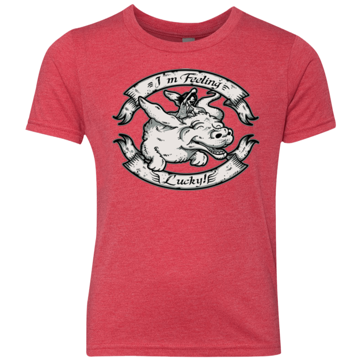 T-Shirts Vintage Red / YXS IM FEELING LUCKY Youth Triblend T-Shirt