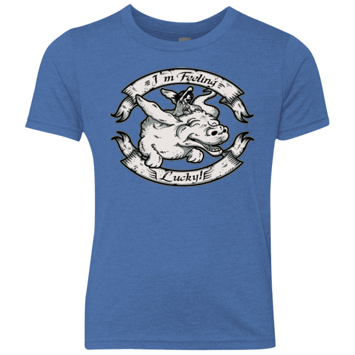 T-Shirts Vintage Royal / YXS IM FEELING LUCKY Youth Triblend T-Shirt
