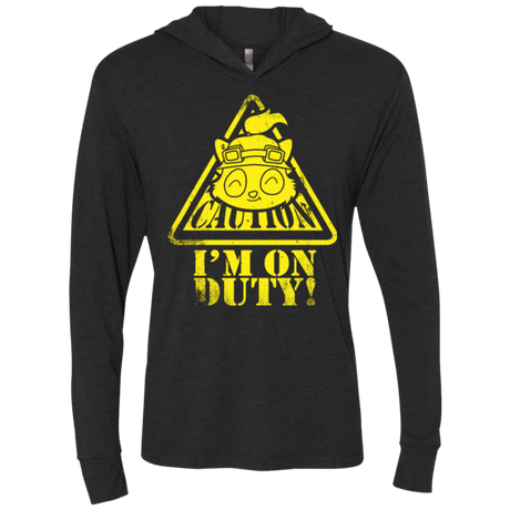 T-Shirts Vintage Black / X-Small Im on duty Triblend Long Sleeve Hoodie Tee