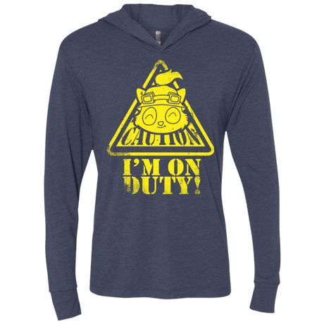 T-Shirts Vintage Navy / X-Small Im on duty Triblend Long Sleeve Hoodie Tee