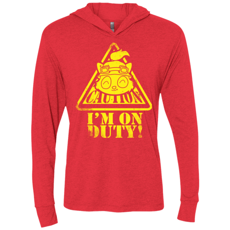 T-Shirts Vintage Red / X-Small Im on duty Triblend Long Sleeve Hoodie Tee