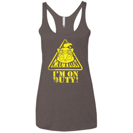 T-Shirts Macchiato / X-Small Im on duty Women's Triblend Racerback Tank