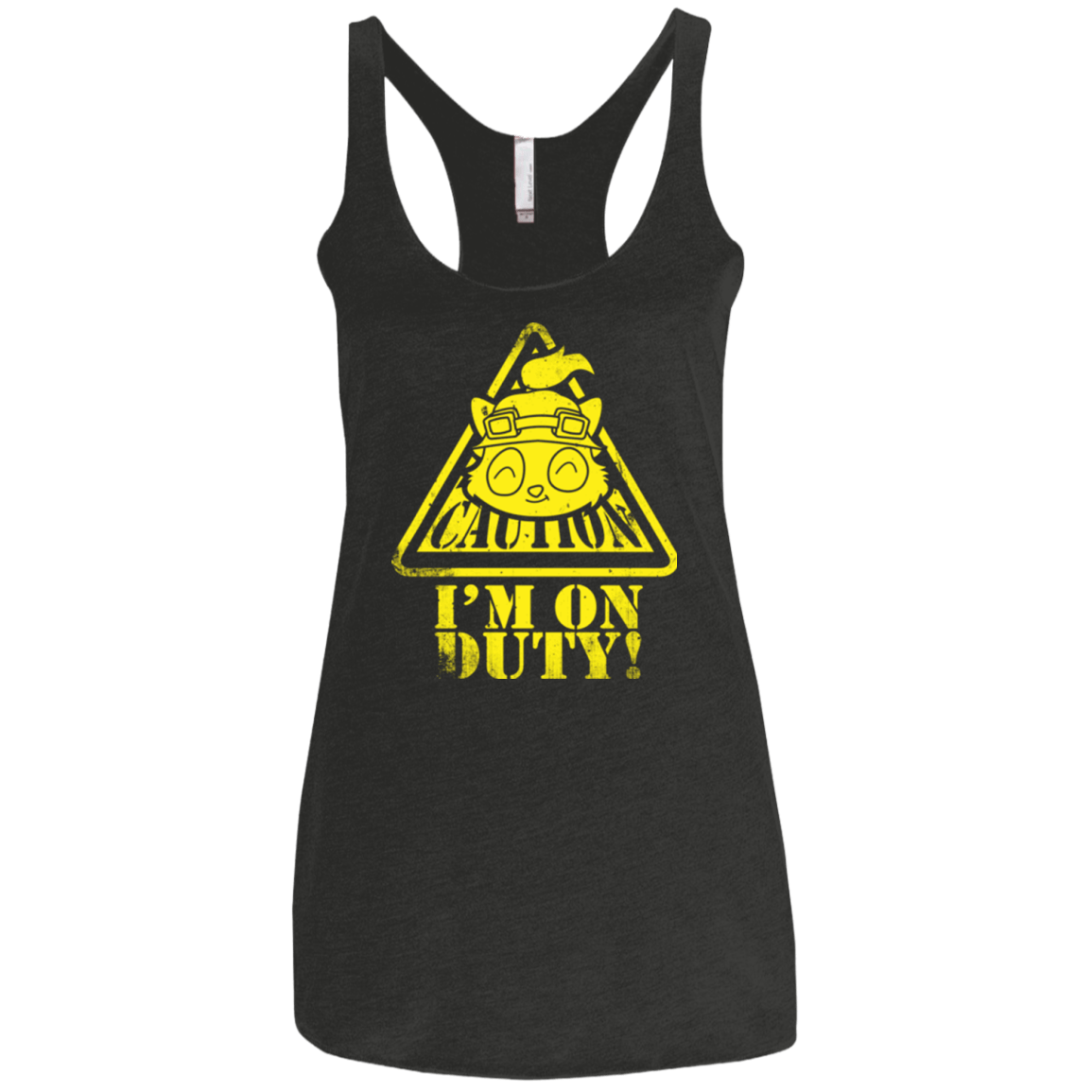 T-Shirts Vintage Black / X-Small Im on duty Women's Triblend Racerback Tank