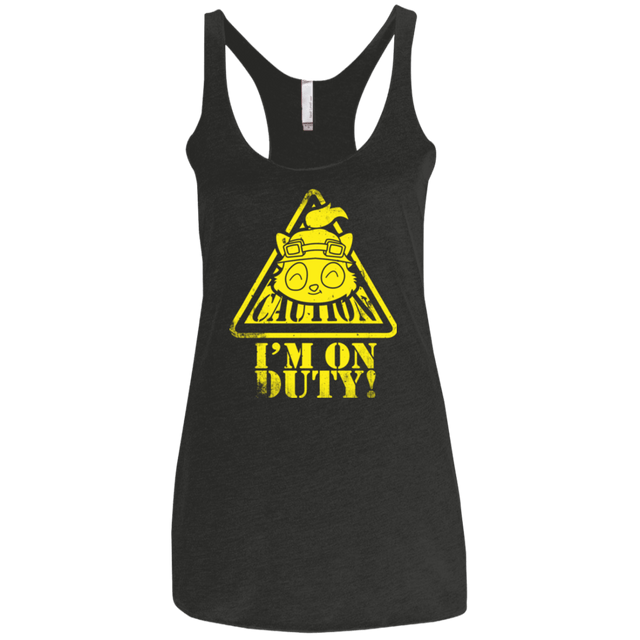 T-Shirts Vintage Black / X-Small Im on duty Women's Triblend Racerback Tank