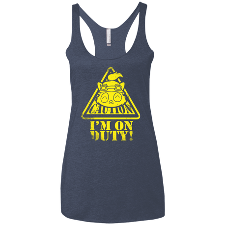 T-Shirts Vintage Navy / X-Small Im on duty Women's Triblend Racerback Tank