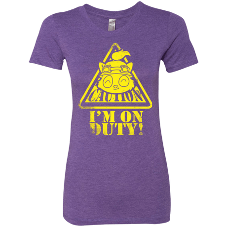 T-Shirts Purple Rush / Small Im on duty Women's Triblend T-Shirt