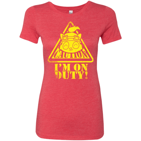 T-Shirts Vintage Red / Small Im on duty Women's Triblend T-Shirt