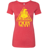 T-Shirts Vintage Red / Small Im on duty Women's Triblend T-Shirt