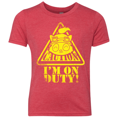 T-Shirts Vintage Red / YXS Im on duty Youth Triblend T-Shirt