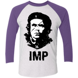 T-Shirts Heather White/Purple Rush / X-Small IMP Men's Triblend 3/4 Sleeve