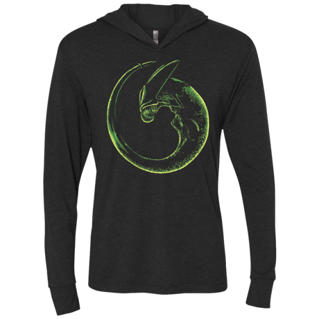 T-Shirts Vintage Black / X-Small Imperfect Alien Triblend Long Sleeve Hoodie Tee