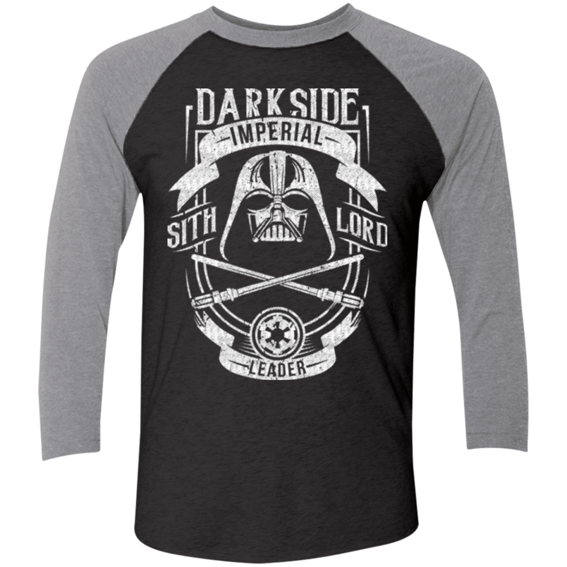 T-Shirts Vintage Black/Premium Heather / X-Small Imperial Leader Men's Triblend 3/4 Sleeve