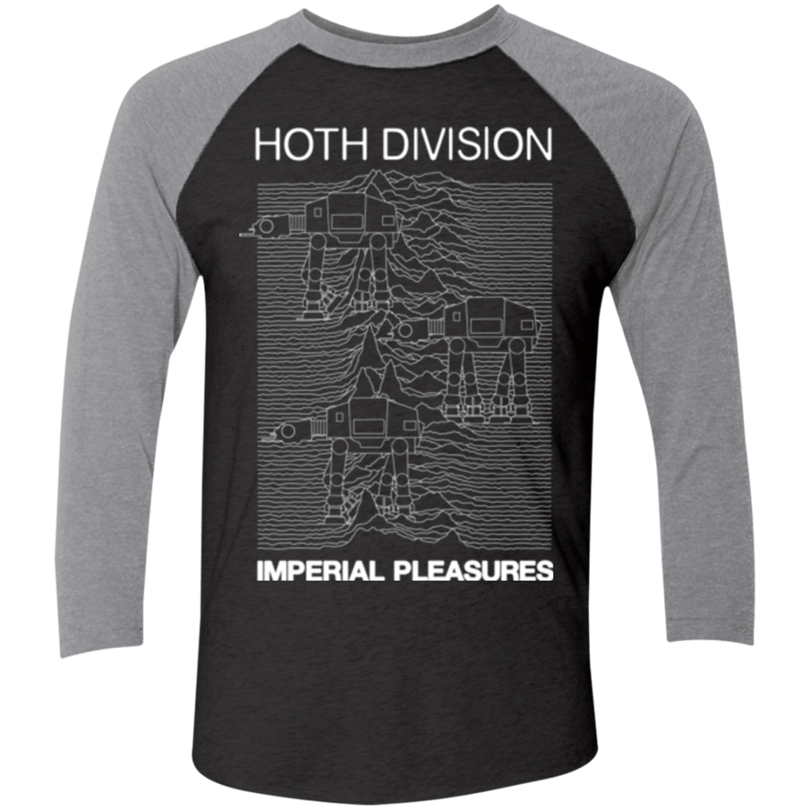 T-Shirts Vintage Black/Premium Heather / X-Small Imperial Pleasures Men's Triblend 3/4 Sleeve