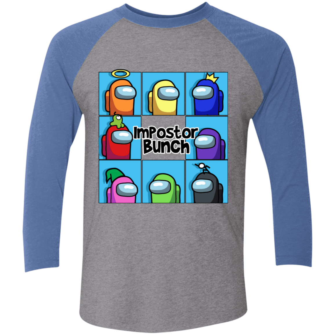 T-Shirts Premium Heather/Vintage Royal / X-Small Imposter Bunch Men's Triblend 3/4 Sleeve