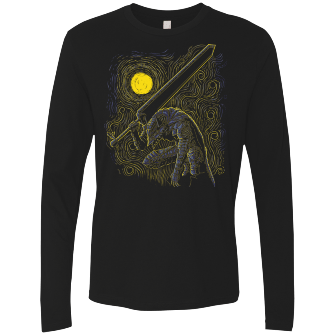 T-Shirts Black / Small Impressionist Swordman Men's Premium Long Sleeve