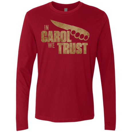 T-Shirts Cardinal / Small In Carol We Trust Men's Premium Long Sleeve
