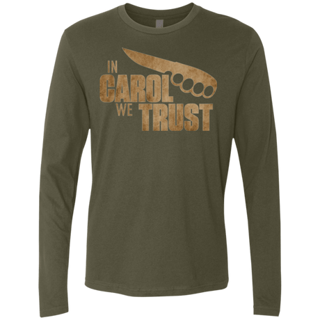 T-Shirts Military Green / Small In Carol We Trust Men's Premium Long Sleeve