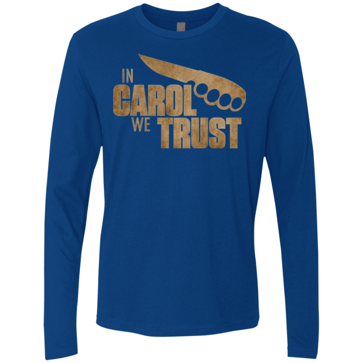 T-Shirts Royal / Small In Carol We Trust Men's Premium Long Sleeve