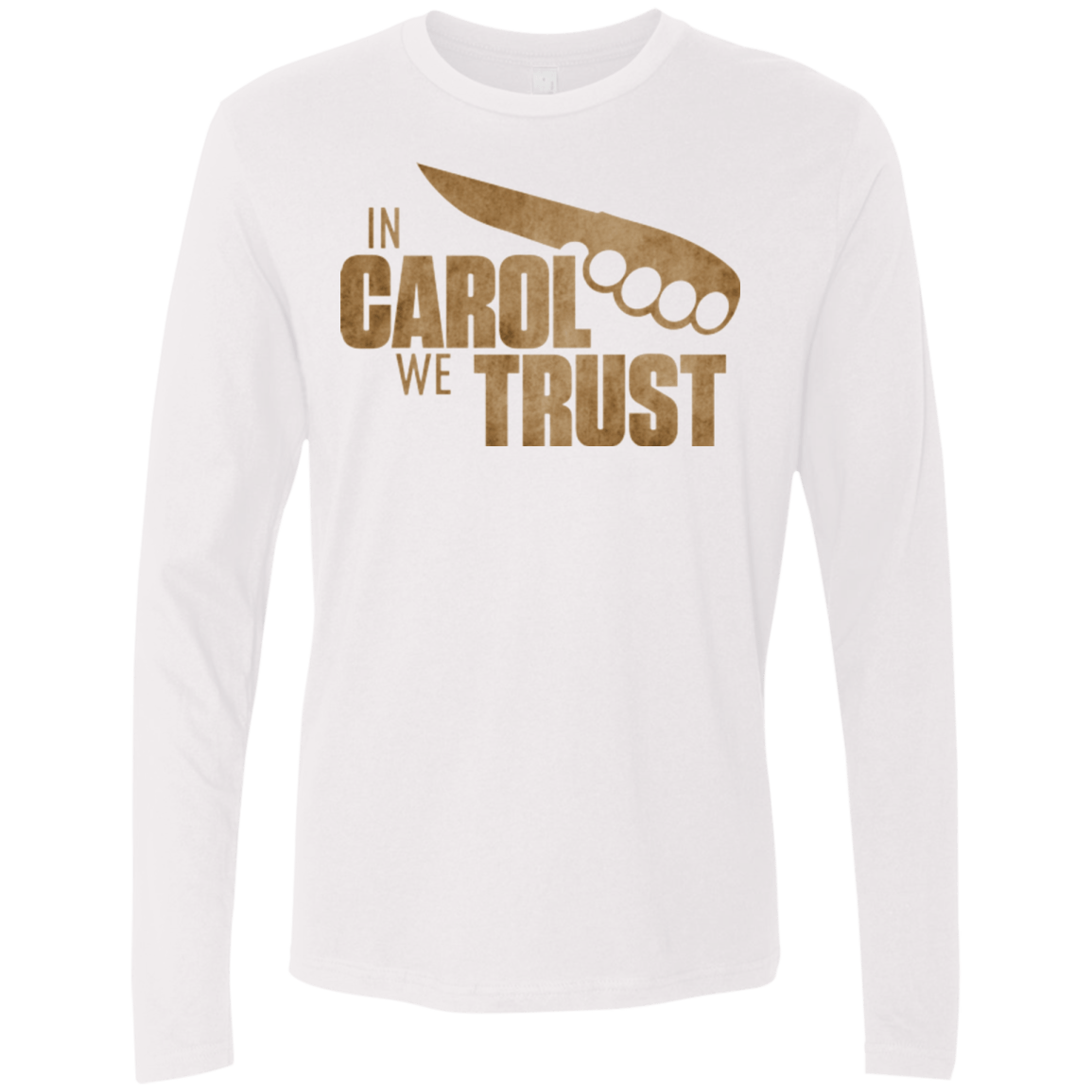 T-Shirts White / Small In Carol We Trust Men's Premium Long Sleeve