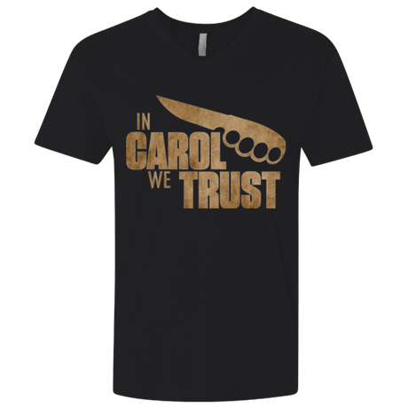 T-Shirts Black / X-Small In Carol We Trust Men's Premium V-Neck
