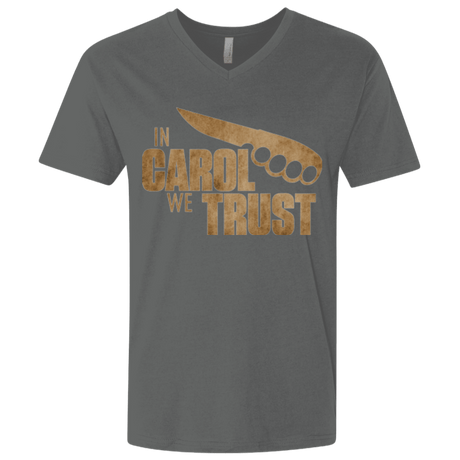 T-Shirts Heavy Metal / X-Small In Carol We Trust Men's Premium V-Neck