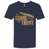 T-Shirts Midnight Navy / X-Small In Carol We Trust Men's Premium V-Neck