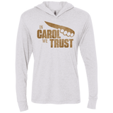 T-Shirts Heather White / X-Small In Carol We Trust Triblend Long Sleeve Hoodie Tee