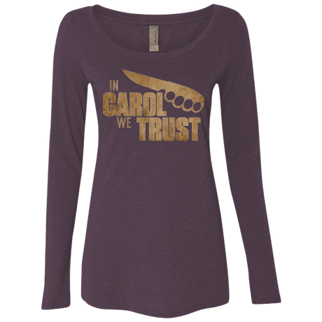T-Shirts Vintage Purple / Small In Carol We Trust Women's Triblend Long Sleeve Shirt