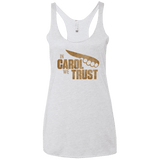 T-Shirts Heather White / X-Small In Carol We Trust Women's Triblend Racerback Tank