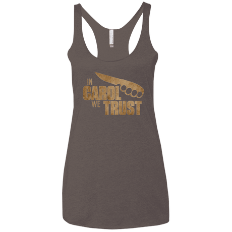 T-Shirts Macchiato / X-Small In Carol We Trust Women's Triblend Racerback Tank