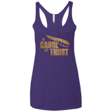 T-Shirts Purple / X-Small In Carol We Trust Women's Triblend Racerback Tank