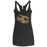 T-Shirts Vintage Black / X-Small In Carol We Trust Women's Triblend Racerback Tank