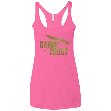T-Shirts Vintage Pink / X-Small In Carol We Trust Women's Triblend Racerback Tank