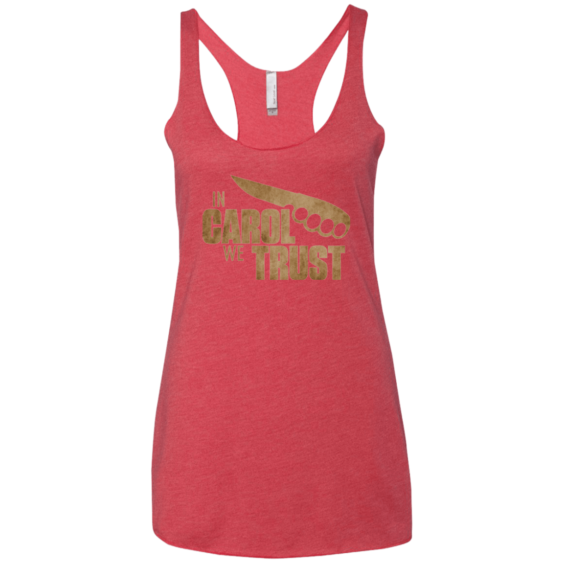 T-Shirts Vintage Red / X-Small In Carol We Trust Women's Triblend Racerback Tank