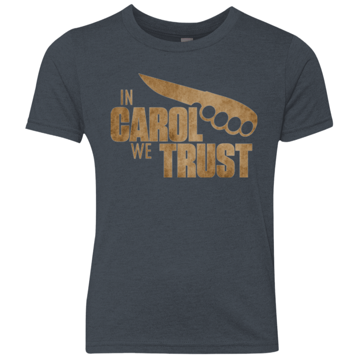 T-Shirts Vintage Navy / YXS In Carol We Trust Youth Triblend T-Shirt