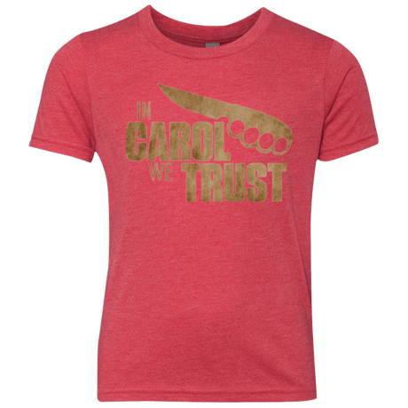 T-Shirts Vintage Red / YXS In Carol We Trust Youth Triblend T-Shirt