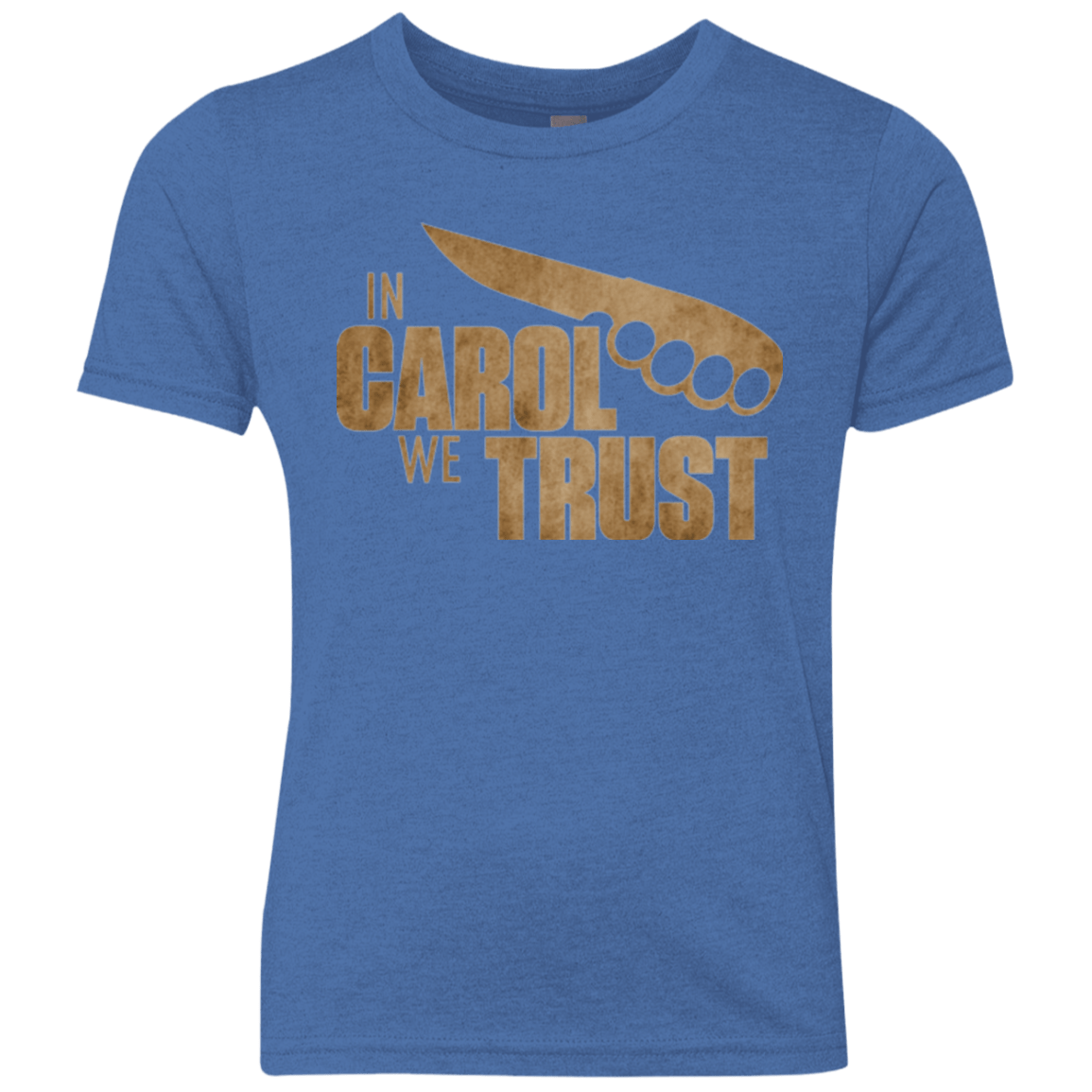 T-Shirts Vintage Royal / YXS In Carol We Trust Youth Triblend T-Shirt