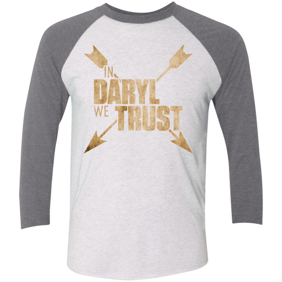 T-Shirts Heather White/Premium Heather / X-Small In Daryl We Trust Triblend 3/4 Sleeve
