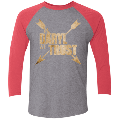 T-Shirts Premium Heather/ Vintage Red / X-Small In Daryl We Trust Triblend 3/4 Sleeve