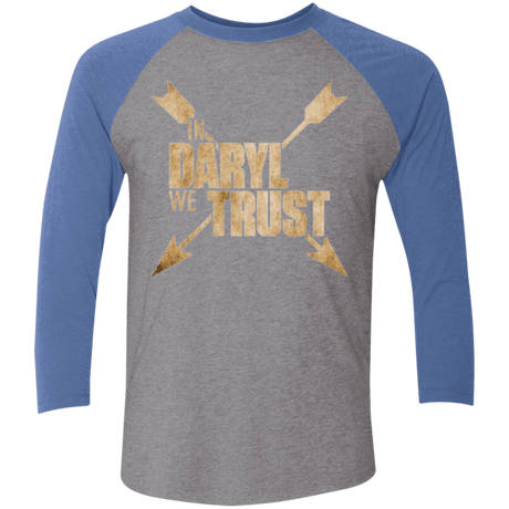 T-Shirts Premium Heather/ Vintage Royal / X-Small In Daryl We Trust Triblend 3/4 Sleeve