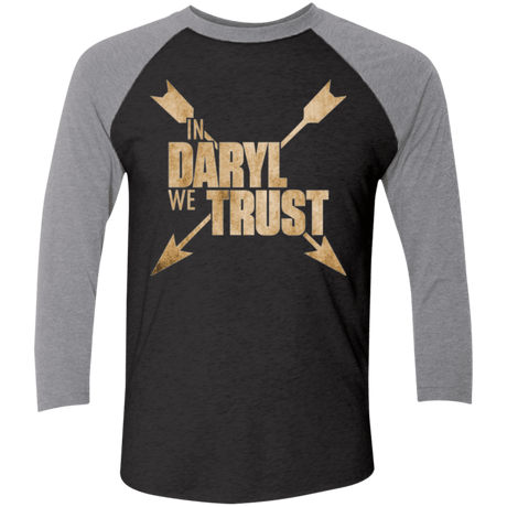 T-Shirts Vintage Black/Premium Heather / X-Small In Daryl We Trust Triblend 3/4 Sleeve