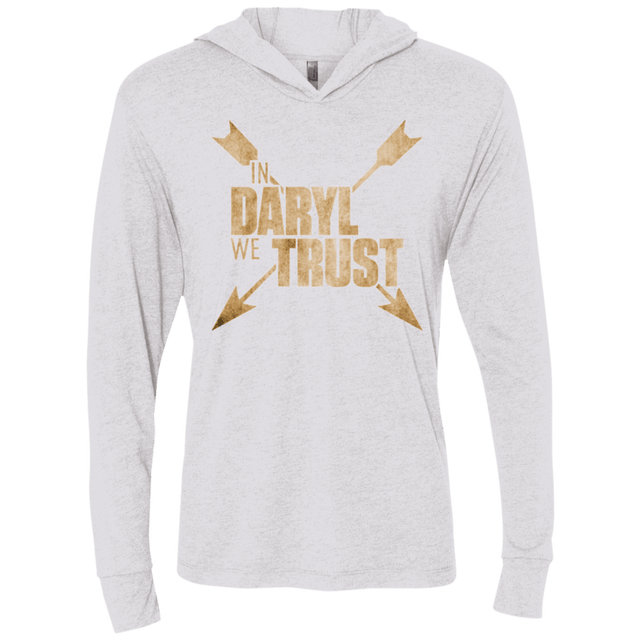 T-Shirts Heather White / X-Small In Daryl We Trust Triblend Long Sleeve Hoodie Tee