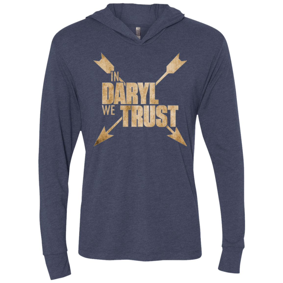T-Shirts Vintage Navy / X-Small In Daryl We Trust Triblend Long Sleeve Hoodie Tee